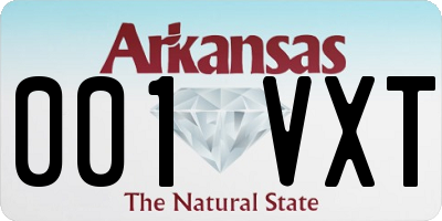 AR license plate 001VXT