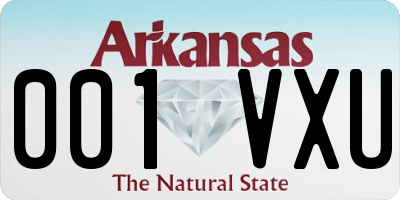 AR license plate 001VXU