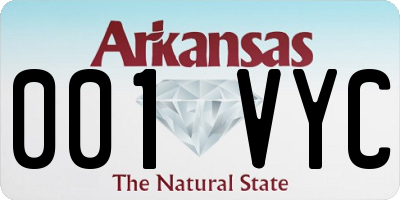 AR license plate 001VYC