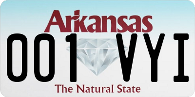 AR license plate 001VYI
