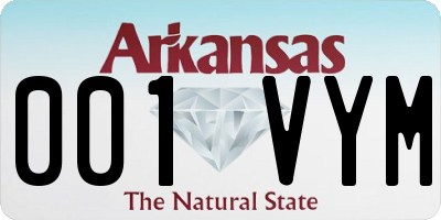 AR license plate 001VYM