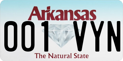 AR license plate 001VYN