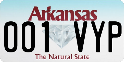 AR license plate 001VYP