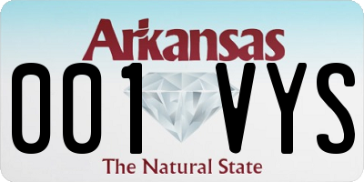 AR license plate 001VYS