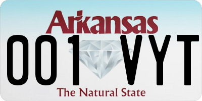 AR license plate 001VYT
