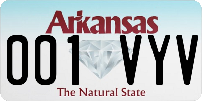 AR license plate 001VYV