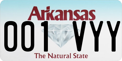 AR license plate 001VYY