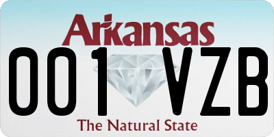 AR license plate 001VZB