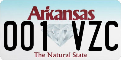 AR license plate 001VZC