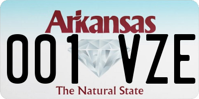 AR license plate 001VZE