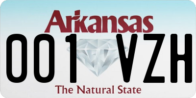 AR license plate 001VZH