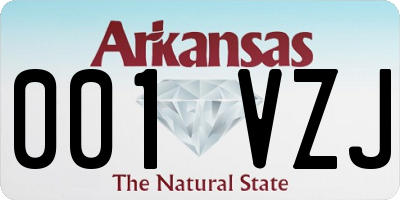 AR license plate 001VZJ