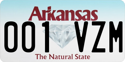 AR license plate 001VZM