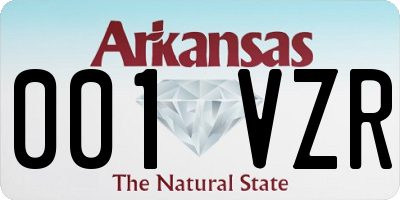 AR license plate 001VZR
