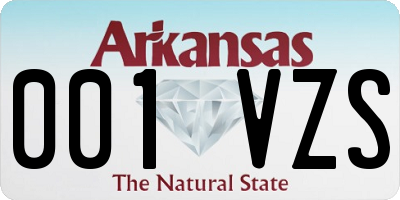 AR license plate 001VZS