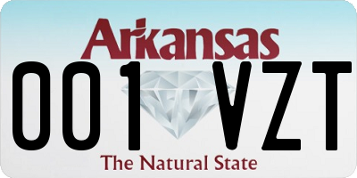 AR license plate 001VZT