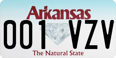 AR license plate 001VZV