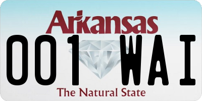 AR license plate 001WAI