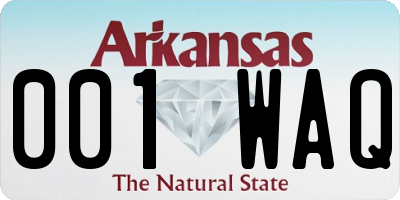 AR license plate 001WAQ