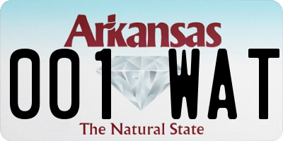 AR license plate 001WAT