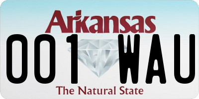 AR license plate 001WAU