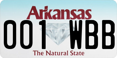 AR license plate 001WBB