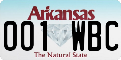 AR license plate 001WBC