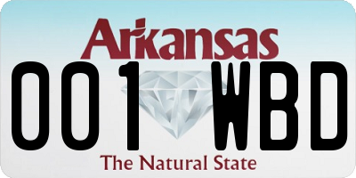 AR license plate 001WBD