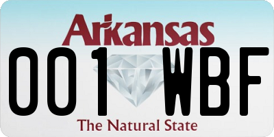 AR license plate 001WBF