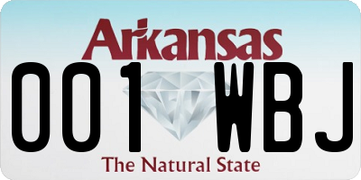 AR license plate 001WBJ