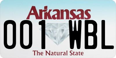 AR license plate 001WBL