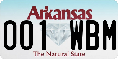 AR license plate 001WBM