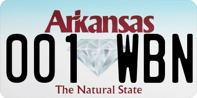 AR license plate 001WBN