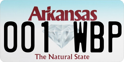 AR license plate 001WBP