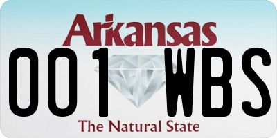 AR license plate 001WBS