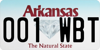 AR license plate 001WBT