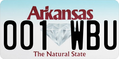 AR license plate 001WBU