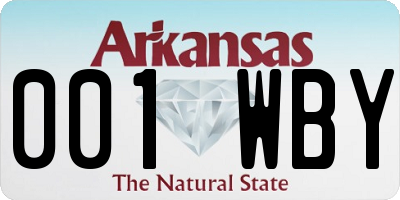 AR license plate 001WBY