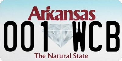 AR license plate 001WCB