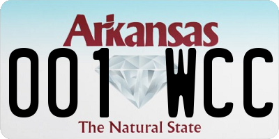AR license plate 001WCC