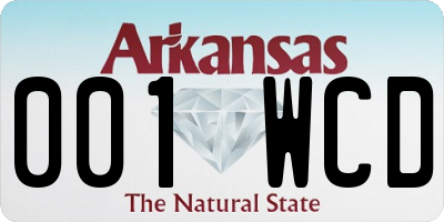 AR license plate 001WCD