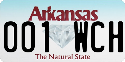 AR license plate 001WCH