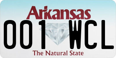 AR license plate 001WCL