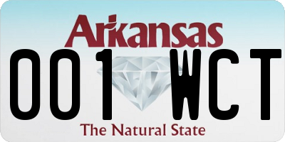 AR license plate 001WCT