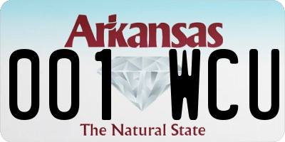 AR license plate 001WCU