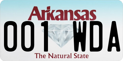 AR license plate 001WDA
