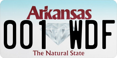 AR license plate 001WDF