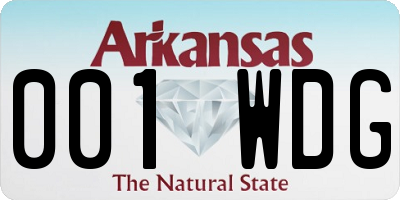 AR license plate 001WDG