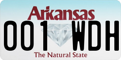 AR license plate 001WDH