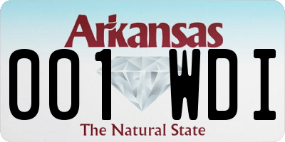 AR license plate 001WDI